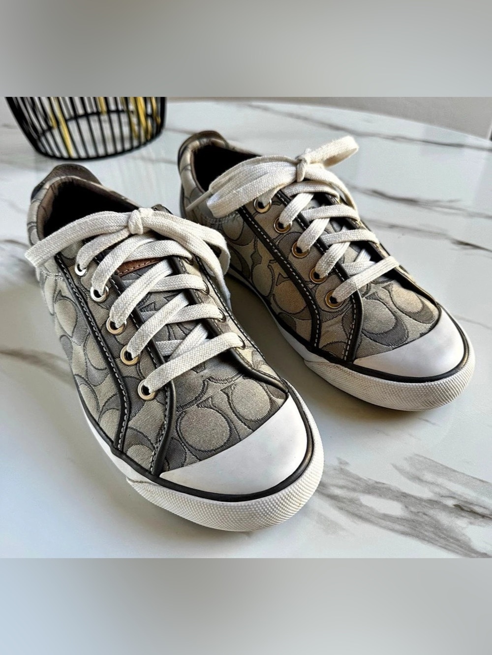 Coach Barrett Signature Canvas Low-Top Sneakers
